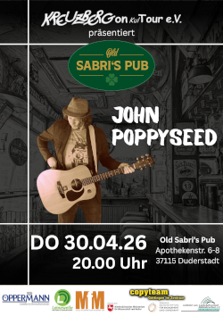 John Poppyseed *live* im Old Sabri's Pub